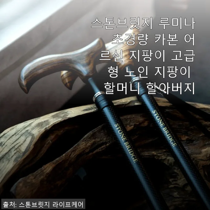 스톤브릿지 루미나 초경량 카본 어르신 지팡이 사용후기