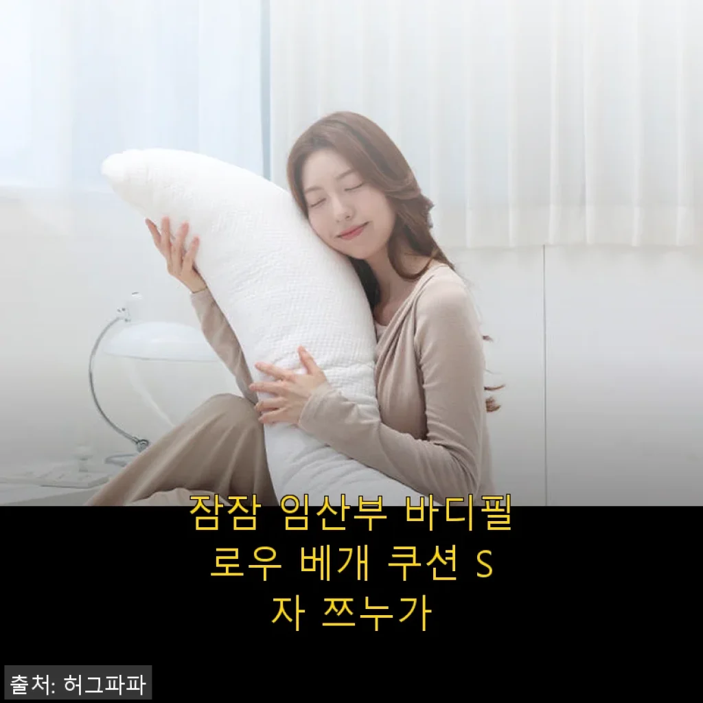 잠잠 임산부 바디필로우 베개 쿠션 S자 쯔누가 사용 후기