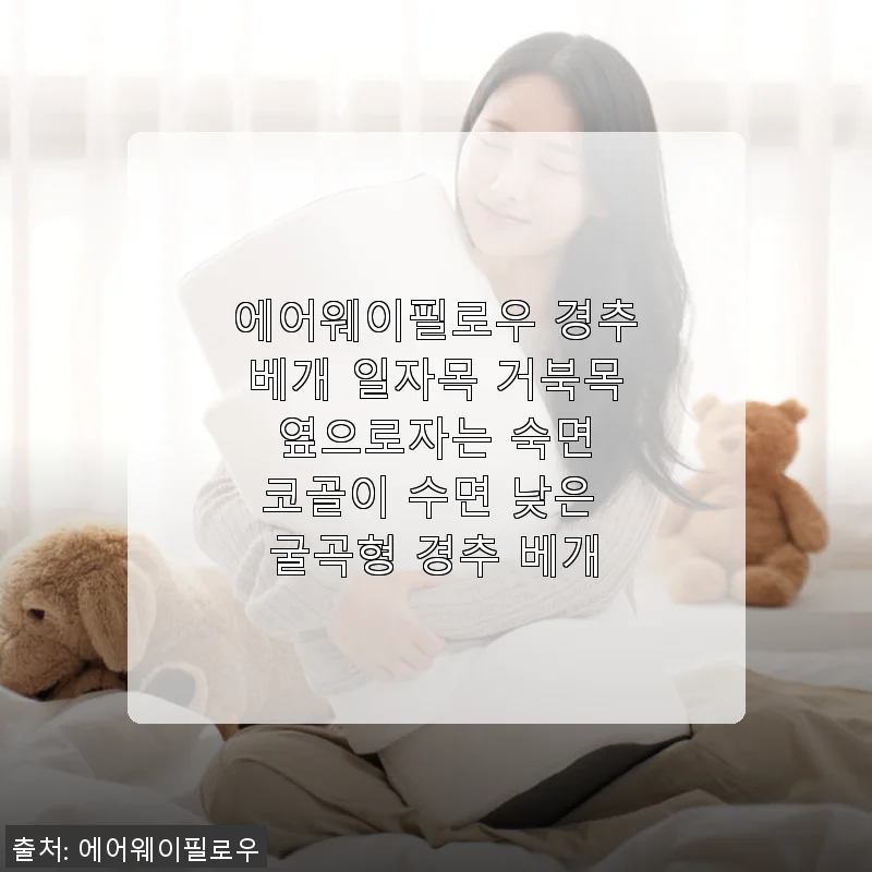 에어웨이필로우 경추베개 사용후기: 일자목과 거북목 고민에 딱 맞는 숙면 솔루션
