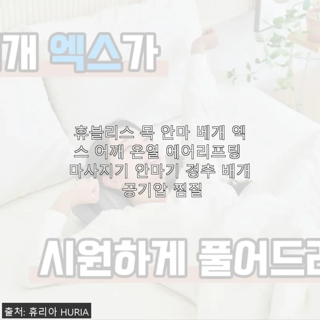 휴블리스 목 안마 베개 엑스 사용후기 - 출장 많은 직장인에게 딱 맞는 경추 마사지기
