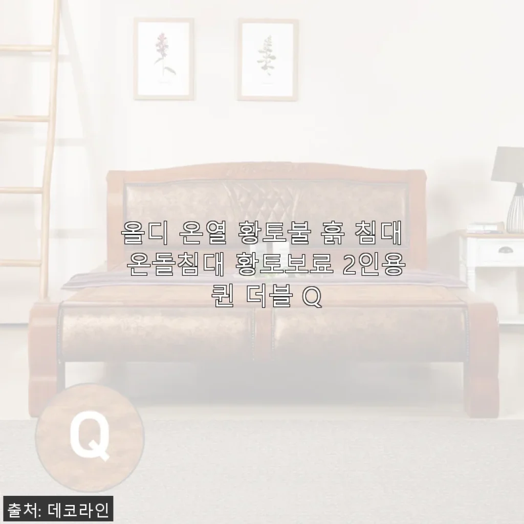 올디 온열 황토불 흙 침대 온돌침대 2인용 퀸 더블 Q 사용 후기