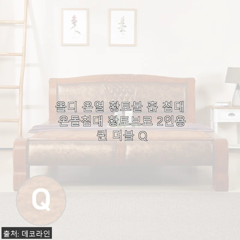 올디 온열 황토불 흙 침대 온돌침대 2인용 퀸 더블 Q 사용 후기