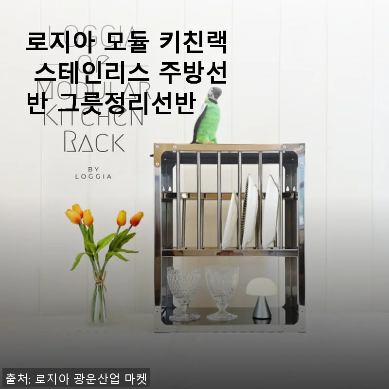 로지아 모듈 키친랙 스테인리스 주방선반 사용후기: 주방 정리가 한결 쉬워졌어요