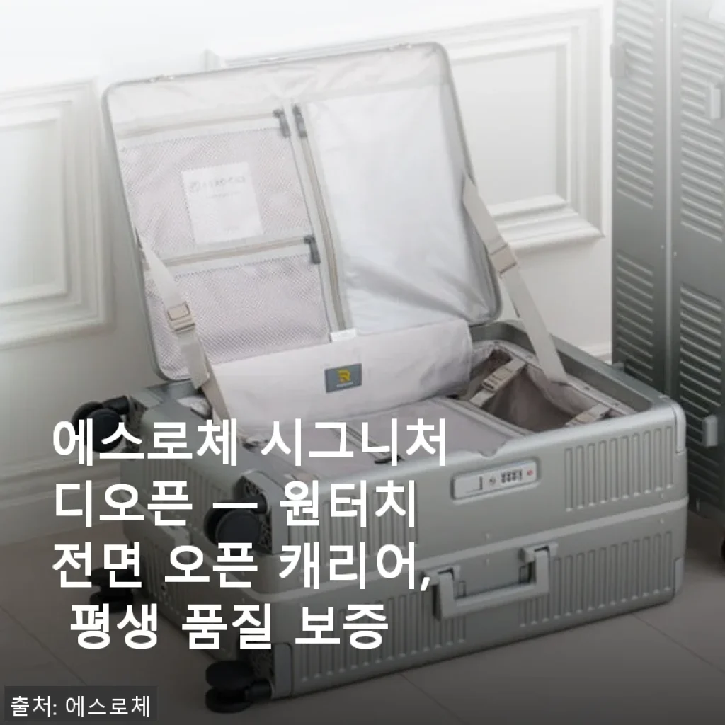 에스로체 시그니처 디오픈 원터치 전면 오픈 캐리어 사용후기