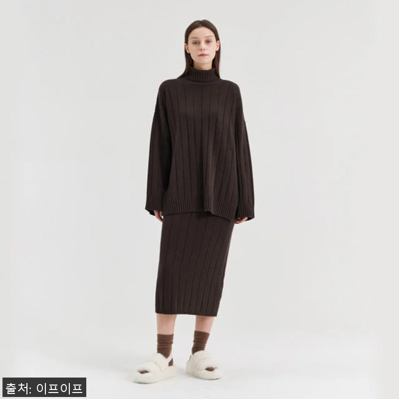 크램38 도메니카 브라운 니트 골지 관련 이미지 1