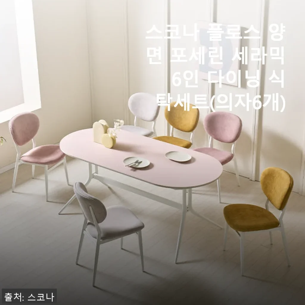 스코나 플로스 양면 포세린 세라믹 6인 다이닝 식탁세트 사용후기