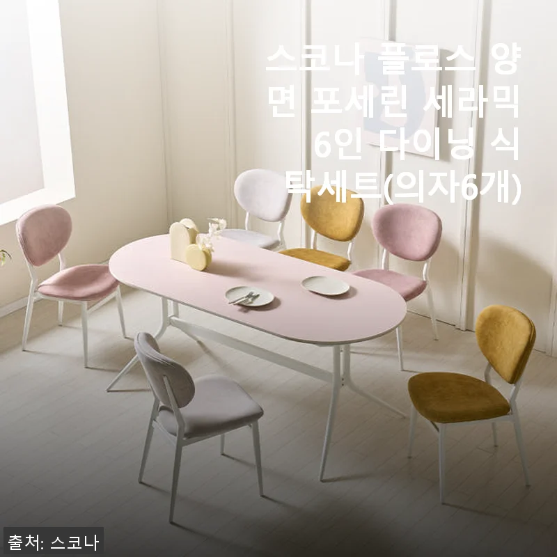 스코나 플로스 양면 포세린 세라믹 6인 다이닝 식탁세트 사용후기