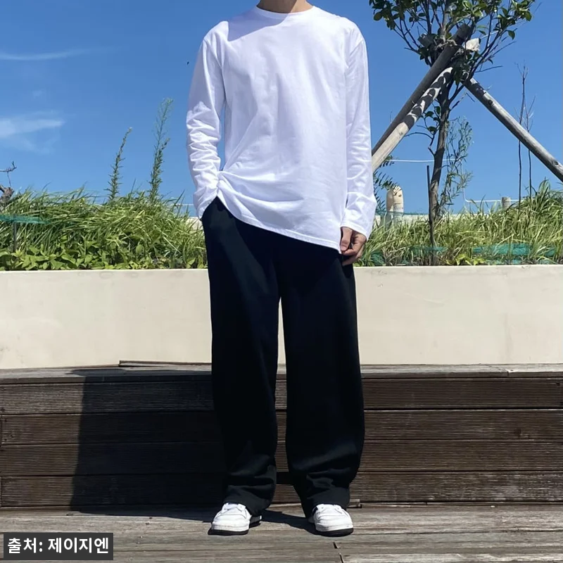 남자무지긴팔티 남자레이어드 남성흰색티셔츠, 옆트임 세미오버핏으로 코디 활용도 높이는 이슈템 15 남자무지긴팔티 남자레이어드 남성흰색티 관련 이미지 3