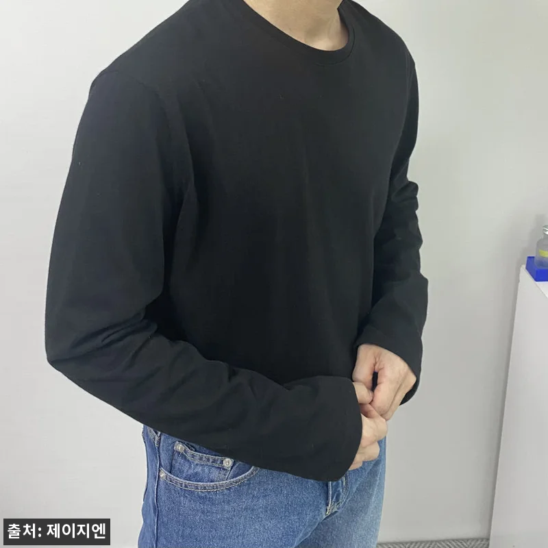 남자무지긴팔티 남자레이어드 남성흰색티셔츠, 옆트임 세미오버핏으로 코디 활용도 높이는 이슈템 16 남자무지긴팔티 남자레이어드 남성흰색티 관련 이미지 4