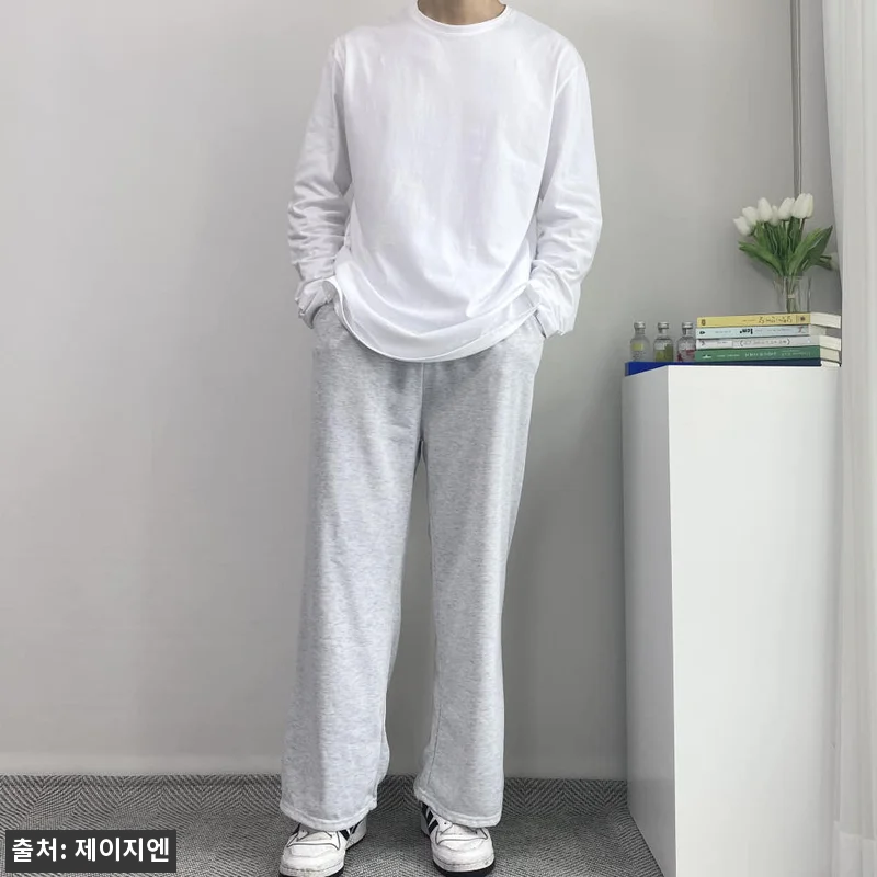 남자무지긴팔티 남자레이어드 남성흰색티셔츠, 옆트임 세미오버핏으로 코디 활용도 높이는 이슈템 18 남자무지긴팔티 남자레이어드 남성흰색티 관련 이미지 6