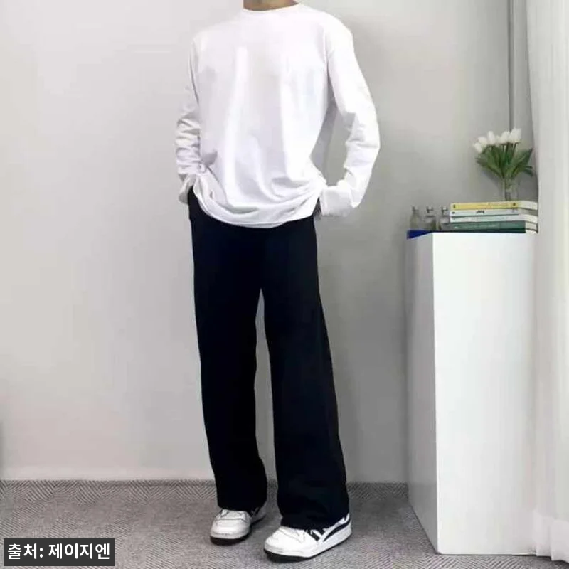남자무지긴팔티 남자레이어드 남성흰색티셔츠, 옆트임 세미오버핏으로 코디 활용도 높이는 이슈템 22 남자무지긴팔티 남자레이어드 남성흰색티 관련 이미지 10
