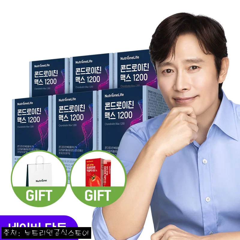 뉴트리원 이병헌 콘드로이친 맥스 1200 60정 6개, 구매 전 체크한 45% 할인 혜택