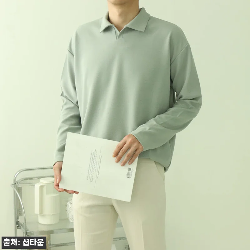 남자카라티 구김없는 오버핏 헨리넥 긴팔티셔츠, 봄가을 데일리룩으로 눈여겨볼 이슈템 7 남자카라티 구김없는 오버핏 헨리넥 긴 관련 이미지 1