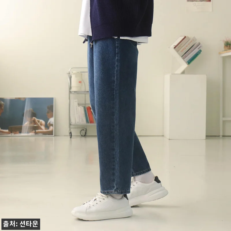 남자와이드청바지 빅사이즈 밴딩 통큰바 관련 이미지 1