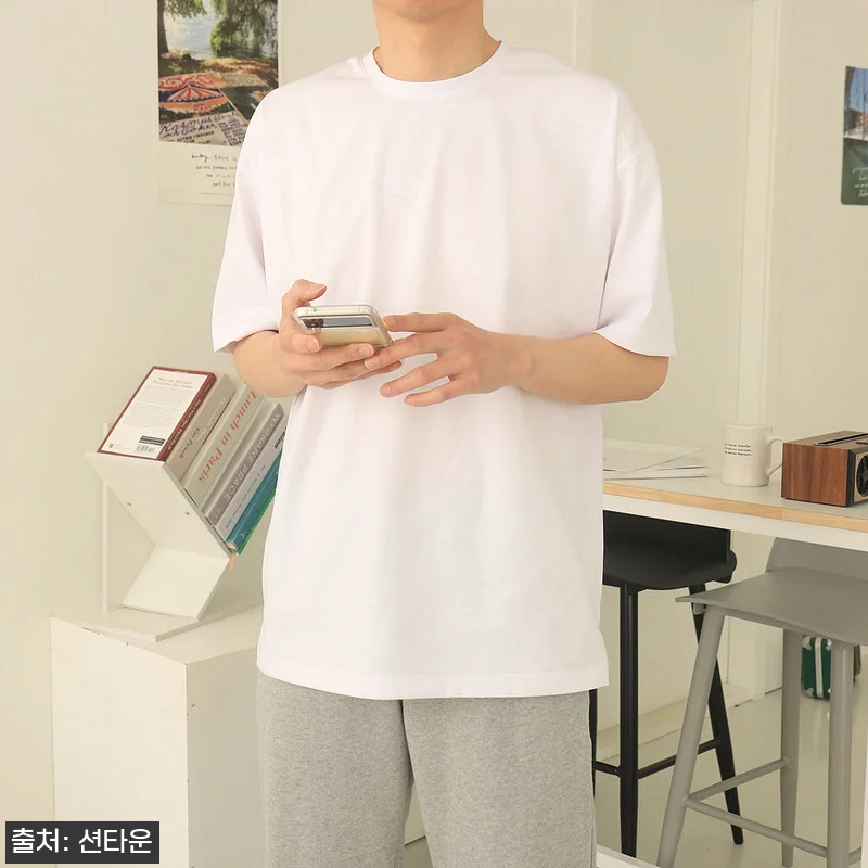 남자반팔티 오버핏 분또 레이어드 반팔 관련 이미지 1