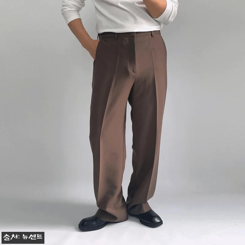 남자세미와이드슬랙스 구김없는바지 쿨슬 관련 이미지 1
