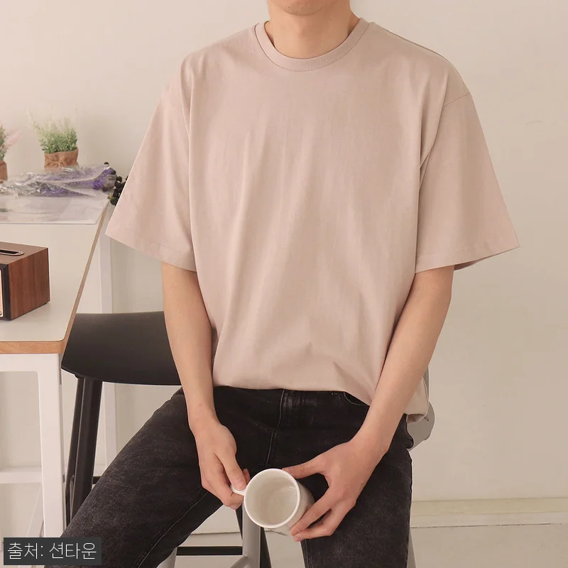 남자반팔티 레이어드 이너 오버핏 커플 관련 이미지 1