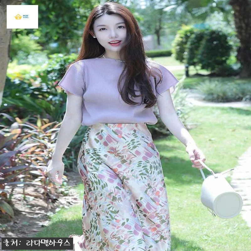 코디셋업 플리츠 여름 롱스커트 투피스 관련 이미지 2