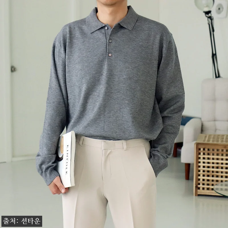남자니트 남자카라티 스트라이프 헨리넥 단가라니트, 봄 데일리룩으로 눈여겨볼 만한 할인템 13 남자니트 남자카라티 스트라이프 헨리넥 관련 이미지 2