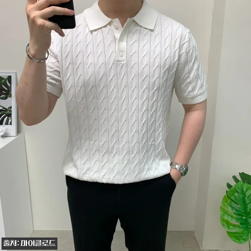 남자반팔니트 세미오버핏 카라 티셔츠, 50% 할인에 무료배송까지 눈여겨볼 이슈템 9 남자반팔니트 세미오버핏 카라 티셔츠, 관련 이미지 2
