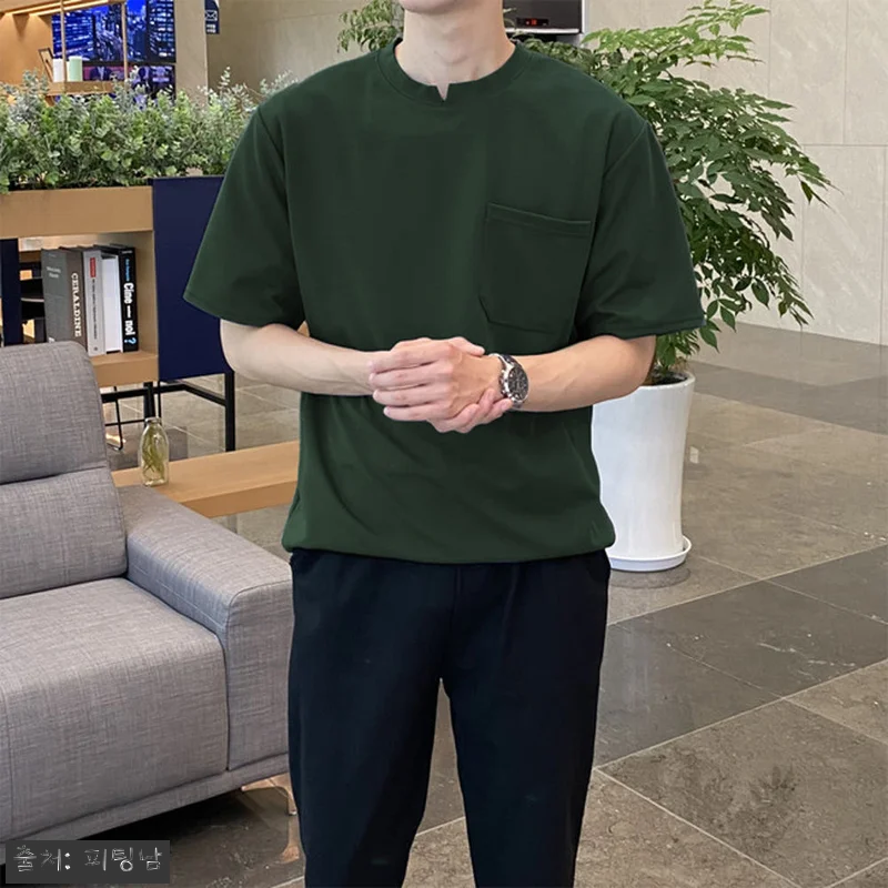 1+1 남자 퀸란 여름 넥슬릿 포켓 라운드 반팔티, 여름 데일리룩으로 눈여겨볼 이슈템 14 1+1 남자 퀸란 여름 넥슬릿 포켓 관련 이미지 2
