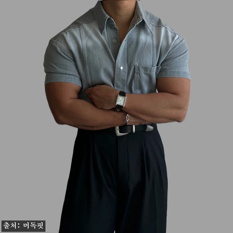 머독핏 머슬핏셔츠 웨스턴셔츠, 여름 관련 이미지 2