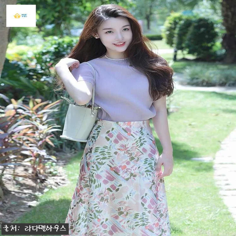 코디셋업 플리츠 여름 롱스커트 투피스 관련 이미지 3