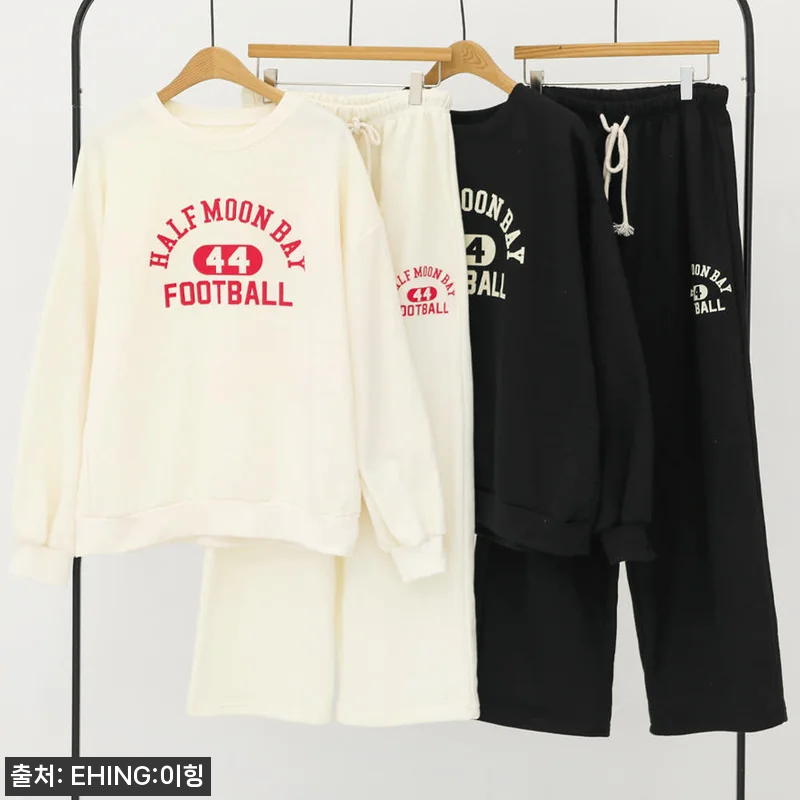 하프문 루즈핏 기모 여자 트레이닝복 관련 이미지 3