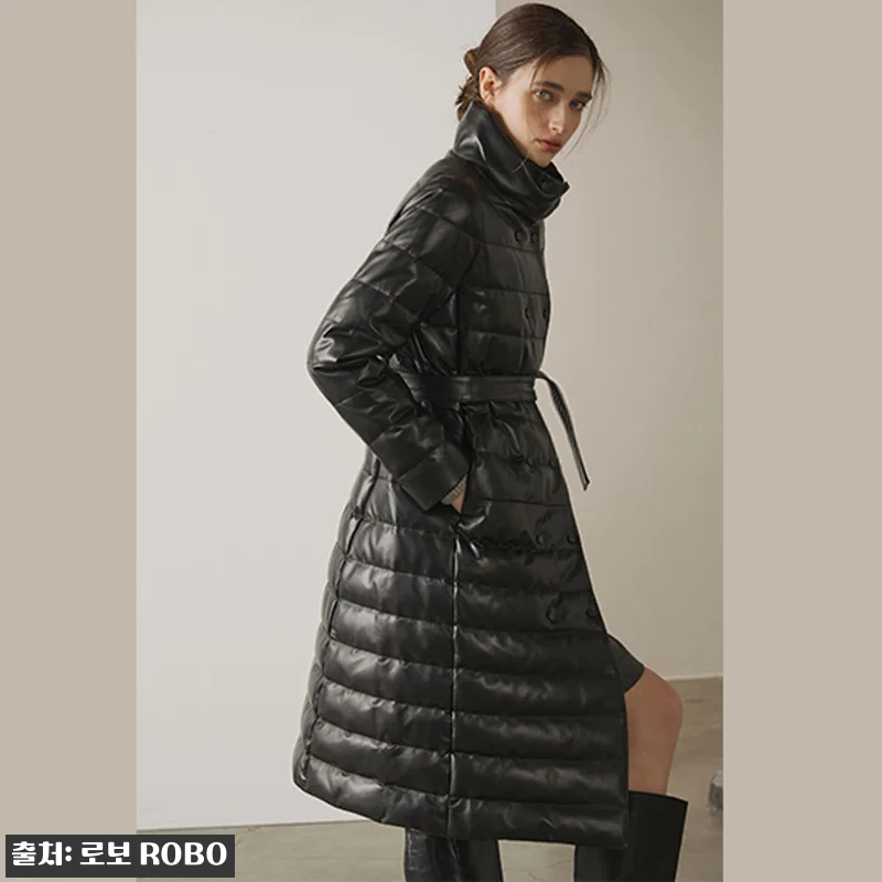 로보 더블 버튼 롱 구스다운 코트 D 관련 이미지 3