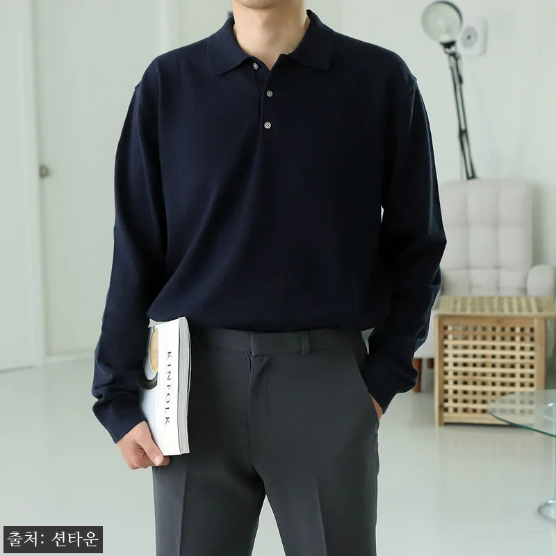 남자니트 남자카라티 스트라이프 헨리넥 단가라니트, 봄 데일리룩으로 눈여겨볼 만한 할인템 14 남자니트 남자카라티 스트라이프 헨리넥 관련 이미지 3