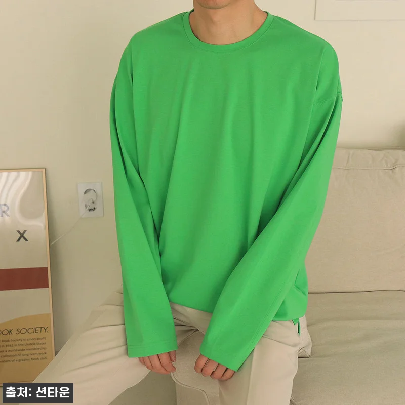 남자긴팔티 오버핏 분또 절개 이너 티 관련 이미지 3