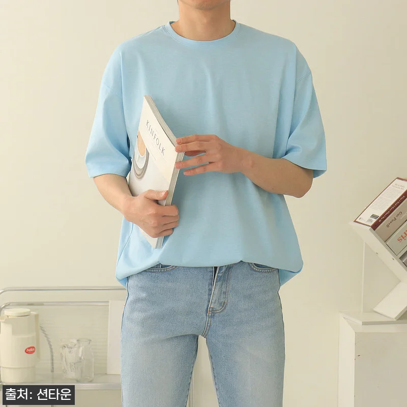 남자반팔티 오버핏 분또 레이어드 반팔 관련 이미지 3