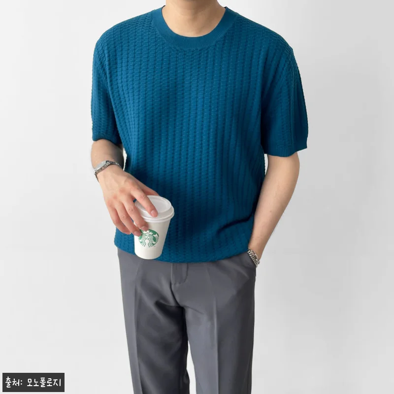 남자여름반팔니트 워셔블반팔니트, 39,800원 무료배송으로 체크한 여름 코디템 11 남자여름반팔니트 워셔블반팔니트, 39 관련 이미지 3