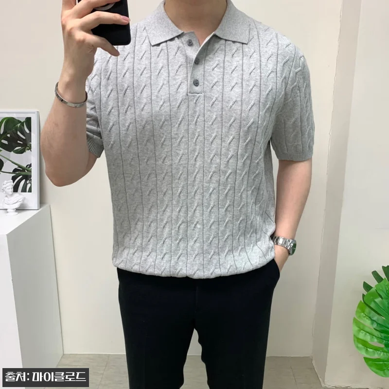 남자반팔니트 세미오버핏 카라 티셔츠, 50% 할인에 무료배송까지 눈여겨볼 이슈템 10 남자반팔니트 세미오버핏 카라 티셔츠, 관련 이미지 3