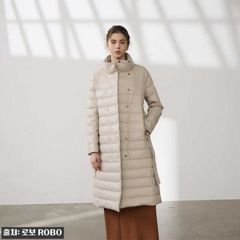 로보 더블 버튼 롱 구스다운 코트 D 관련 이미지 4