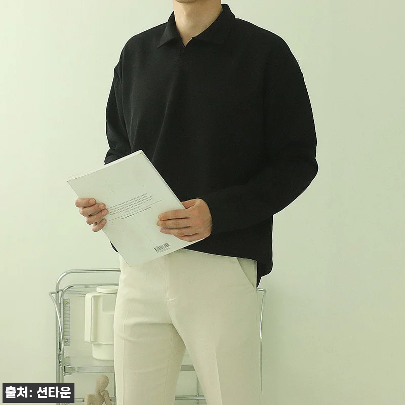 남자카라티 구김없는 오버핏 헨리넥 긴팔티셔츠, 봄가을 데일리룩으로 눈여겨볼 이슈템 10 남자카라티 구김없는 오버핏 헨리넥 긴 관련 이미지 4