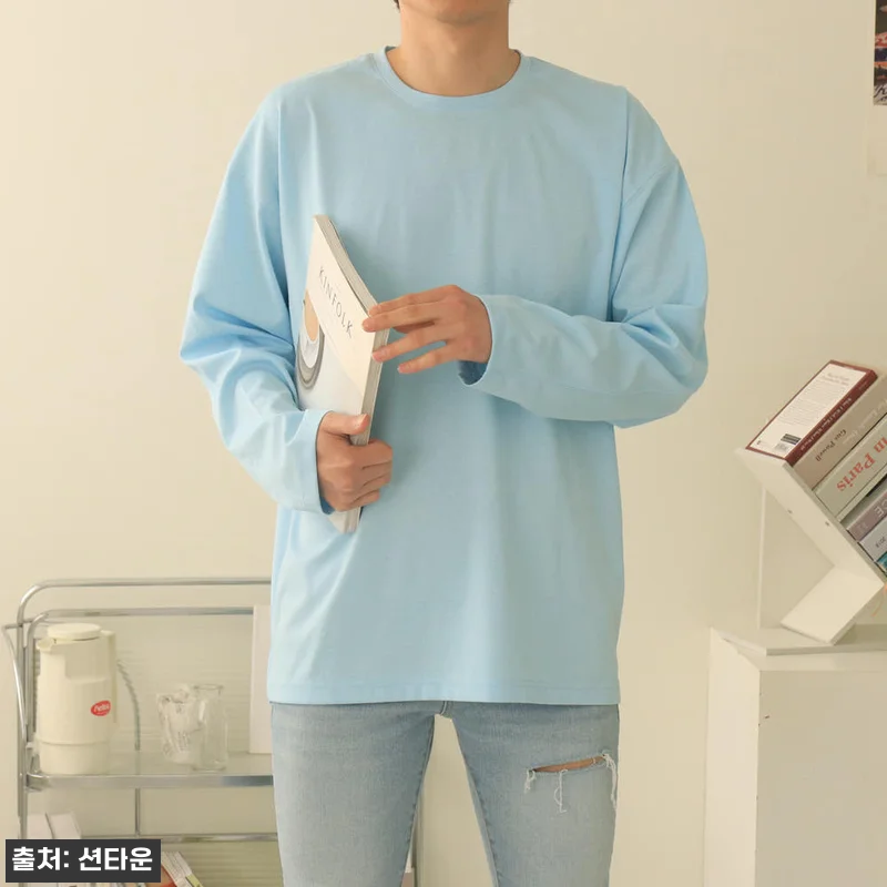 남자긴팔티 오버핏 분또 절개 이너 티 관련 이미지 4