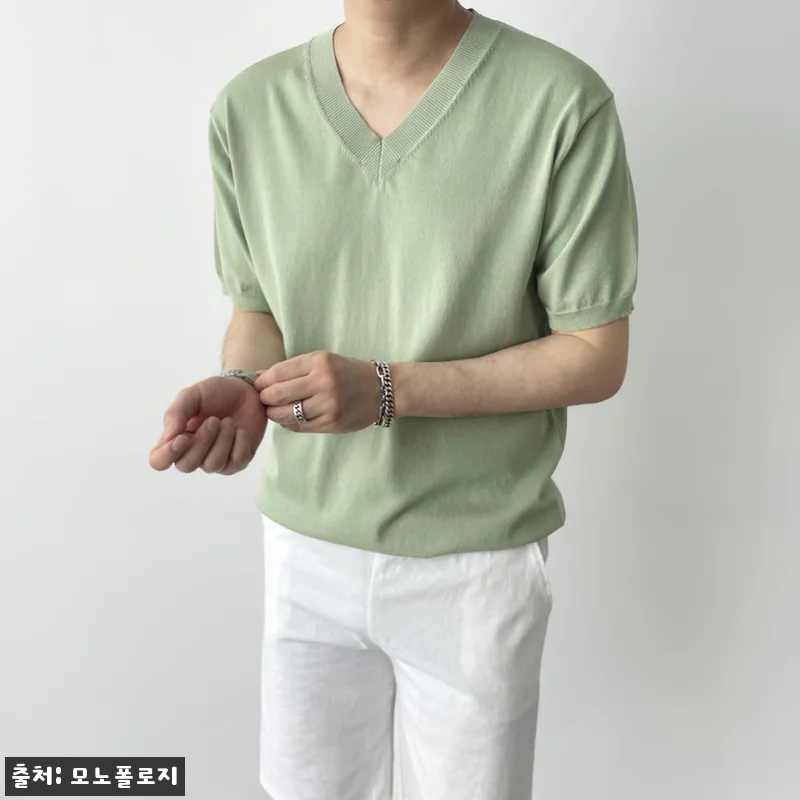 남자브이넥반팔니트 워셔블반팔니트, 2만원대 무료배송으로 확인한 데일리 코디템 15 남자브이넥반팔니트 워셔블반팔니트, 2 관련 이미지 4