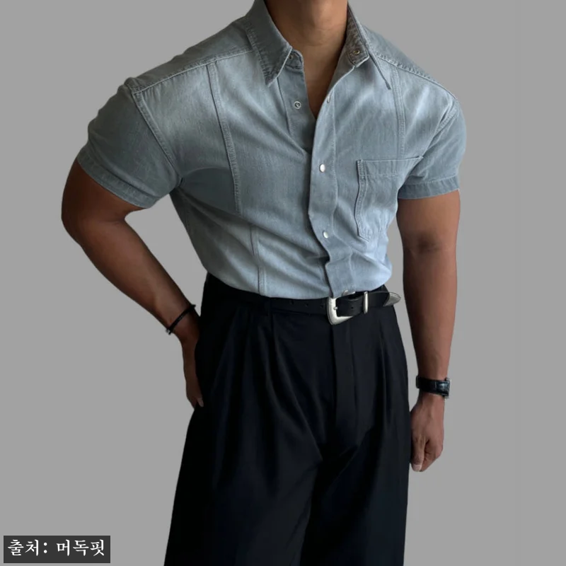 머독핏 머슬핏셔츠 웨스턴셔츠, 여름 관련 이미지 4