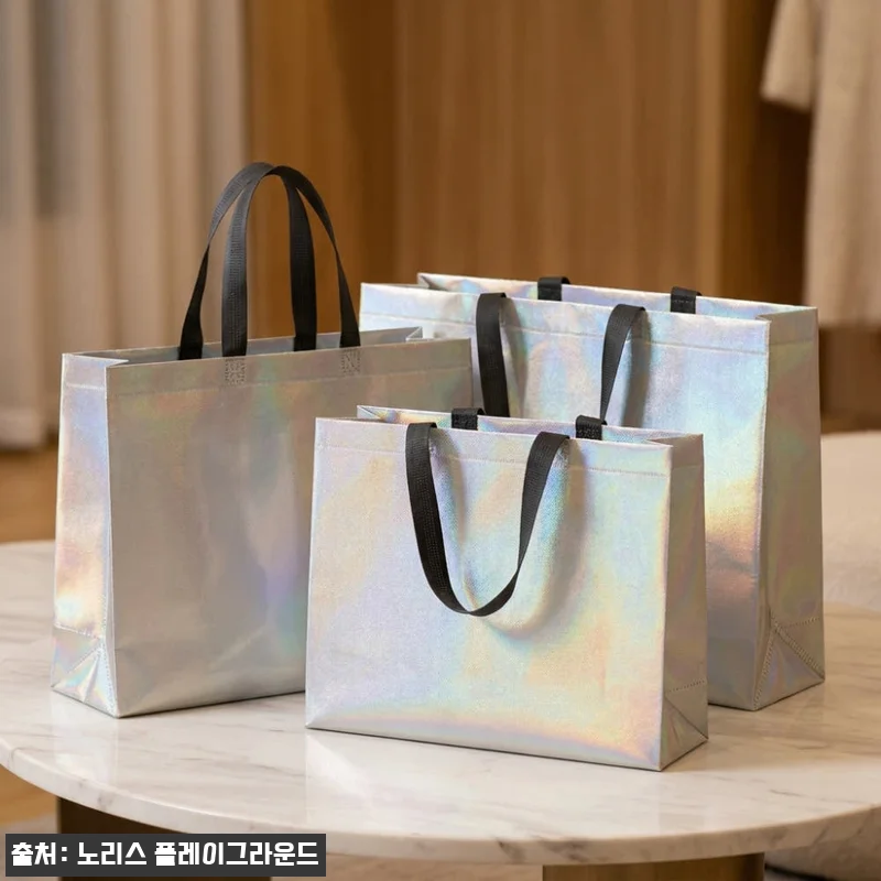 홀로그램 부직포 쇼핑백 3호 가로형 32x27x10, 520원 선물포장용으로 눈여겨볼 이슈템 15 홀로그램 부직포 쇼핑백 3호 가로형 관련 이미지 4