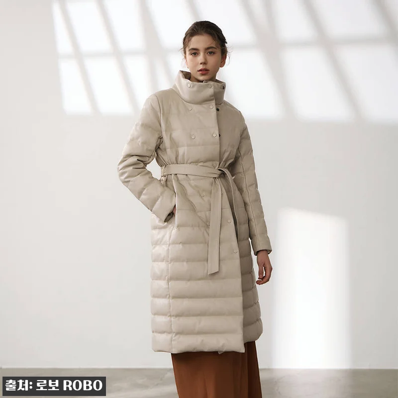 로보 더블 버튼 롱 구스다운 코트 D 관련 이미지 5