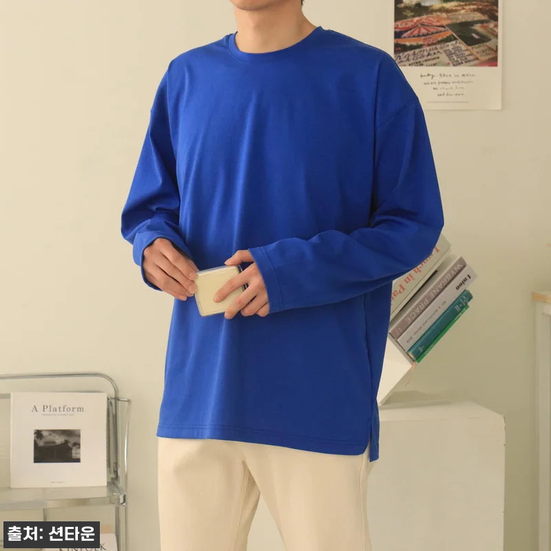 남자긴팔티 오버핏 분또 절개 이너 티 관련 이미지 5