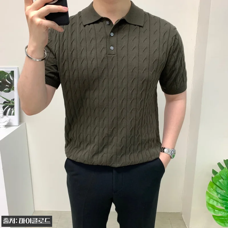 남자반팔니트 세미오버핏 카라 티셔츠, 50% 할인에 무료배송까지 눈여겨볼 이슈템 12 남자반팔니트 세미오버핏 카라 티셔츠, 관련 이미지 5