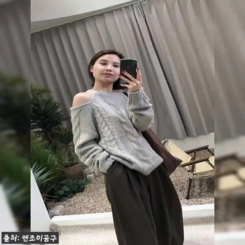 한해나 니트 박규영 어깨 트임 스웨터 관련 이미지 6
