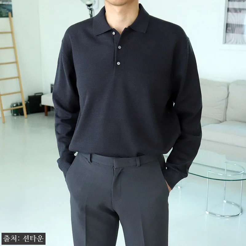 남자니트 남자카라티 스트라이프 헨리넥 단가라니트, 봄 데일리룩으로 눈여겨볼 만한 할인템 17 남자니트 남자카라티 스트라이프 헨리넥 관련 이미지 6
