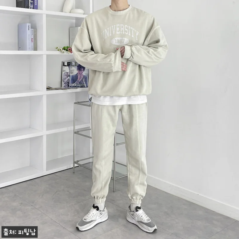 남자 햄튼 피그먼트 워싱 면&기모 빈 관련 이미지 6