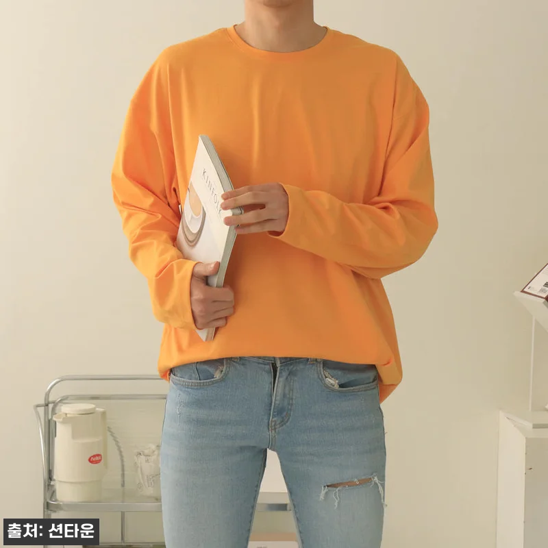 남자긴팔티 오버핏 분또 절개 이너 티 관련 이미지 6