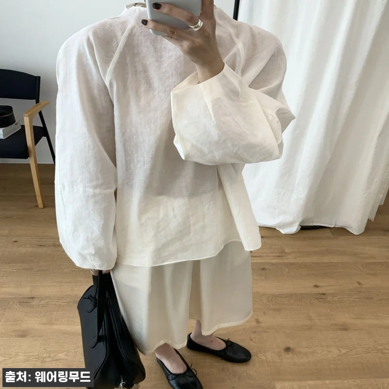 어토프 로그 블라우스 반목 나그랑 시어 긴팔 아방 블라우스, 분위기 있는 2가지 컬러 구매 전 체크 후기 18 어토프 로그 블라우스 반목 나그랑 시 관련 이미지 7