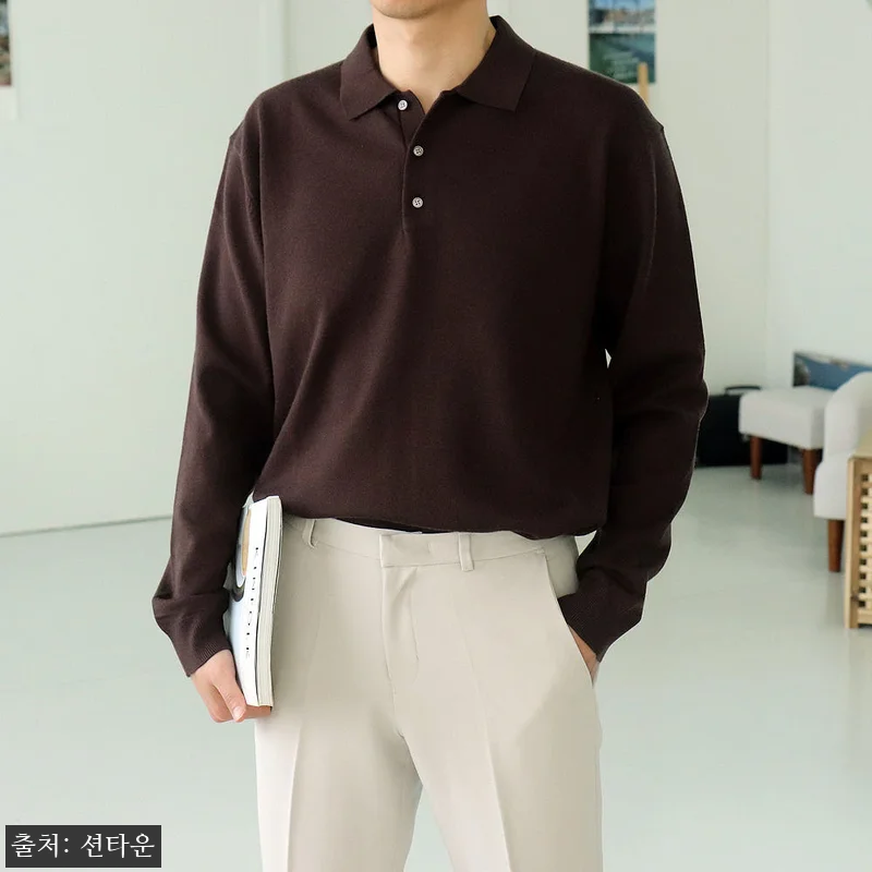 남자니트 남자카라티 스트라이프 헨리넥 단가라니트, 봄 데일리룩으로 눈여겨볼 만한 할인템 18 남자니트 남자카라티 스트라이프 헨리넥 관련 이미지 7