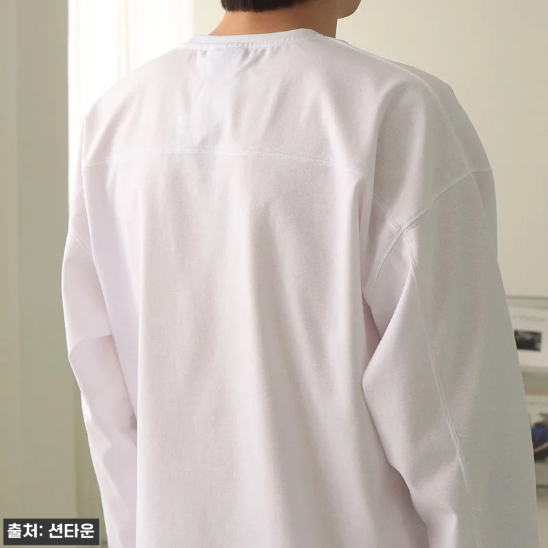 남자긴팔티 오버핏 분또 절개 이너 티 관련 이미지 7